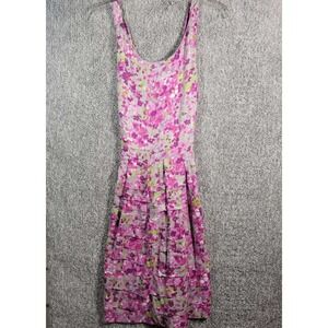 Eva Franco Floral Print Dress Sleeveless Tiered Ruffle‎ - Womens Size 10